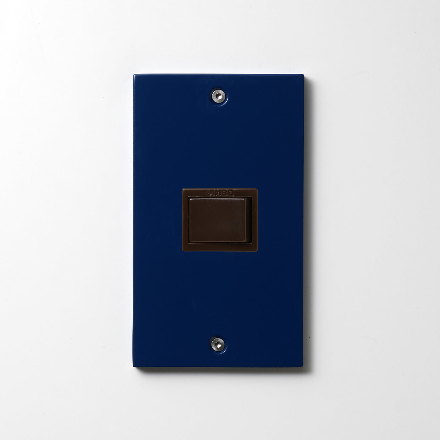 アルミ ブルー塗装 プレート <br>+ NK対応 埋込スイッチ シングル チョコ